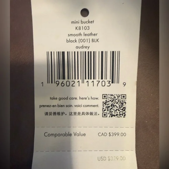 NWT Kate Spade Audrey Mini Black Leather Bucket Shoulder Crossbody Bag $329 - Picture 16 of 16